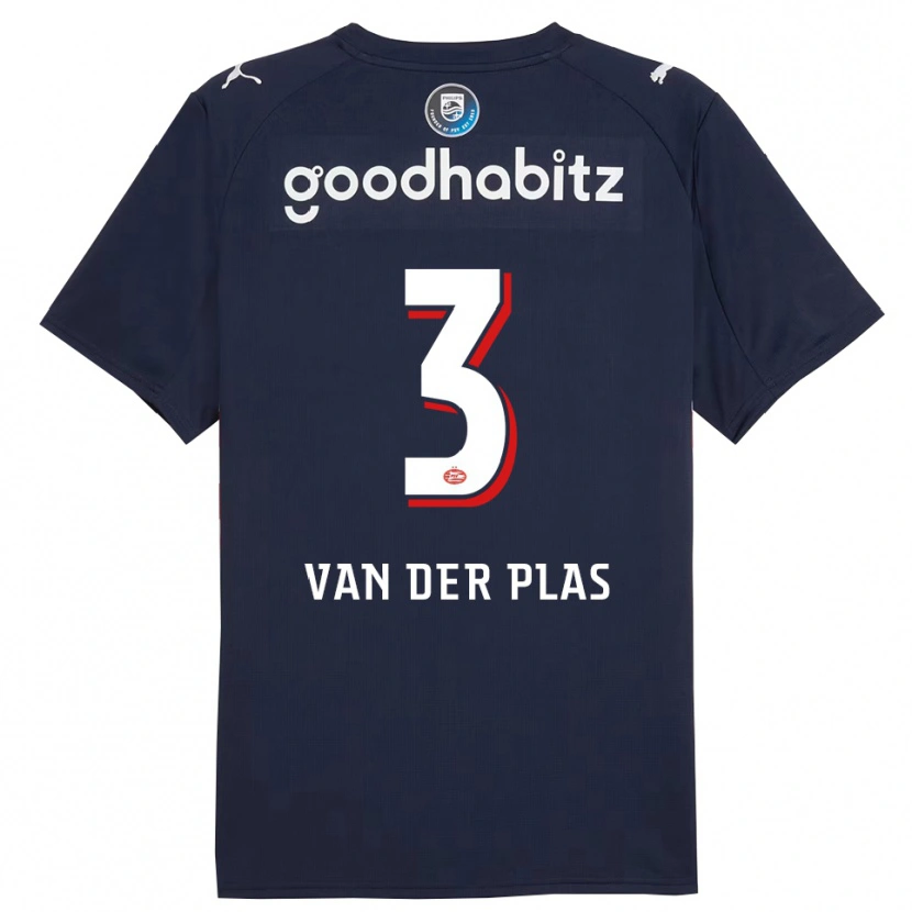 Danxen Kid Sven Van Der Plas #3 Navy White Away Jersey 2025/26 T-Shirt