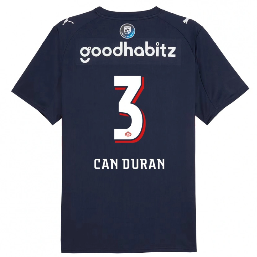 Danxen Kid Emre Can Duran #3 Navy White Away Jersey 2025/26 T-Shirt
