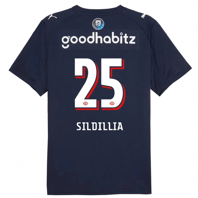 Danxen Kid Kiliann Sildillia #25 Navy White Away Jersey 2025/26 T-Shirt
