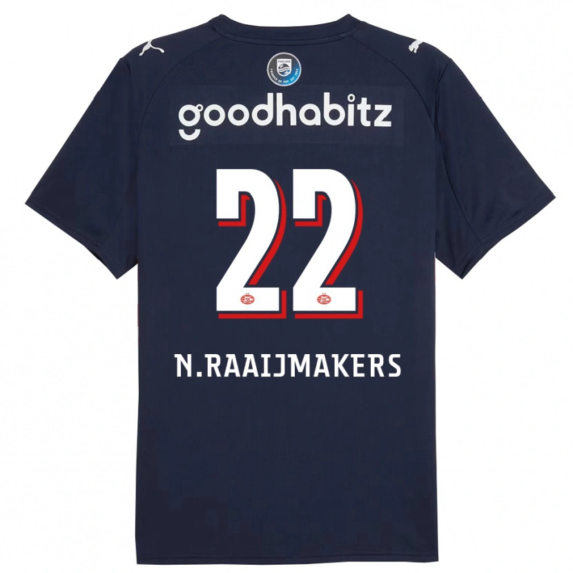 Danxen Kid Niels Raaijmakers #22 Navy White Away Jersey 2025/26 T-Shirt