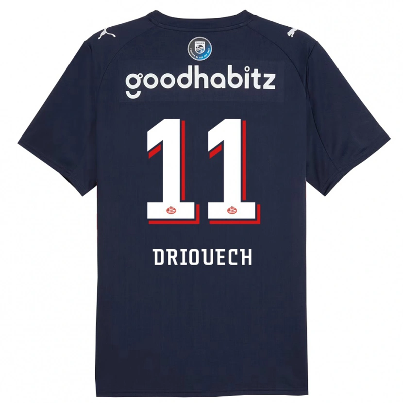 Danxen Kid Couhaib Driouech #11 Navy White Away Jersey 2025/26 T-Shirt