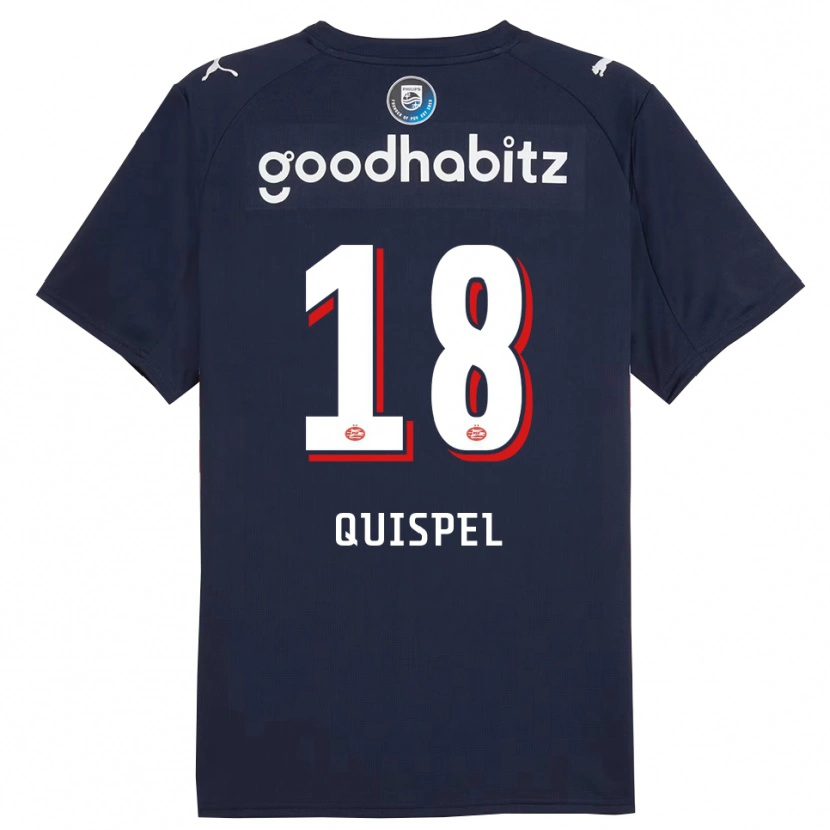 Danxen Kid Peter Quispel #18 Navy White Away Jersey 2025/26 T-Shirt