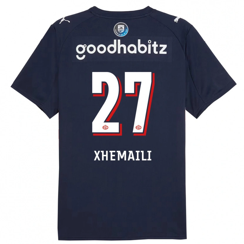 Danxen Kid Riola Xhemaili #27 Navy White Away Jersey 2025/26 T-Shirt
