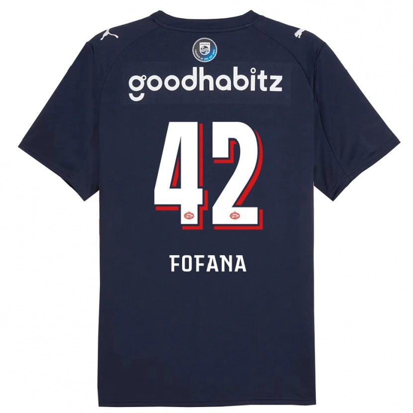 Danxen Kid Fode Fofana #42 Navy White Away Jersey 2025/26 T-Shirt