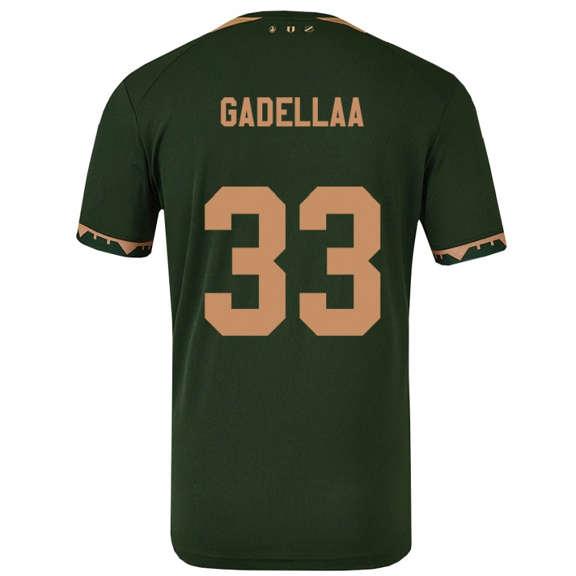 Danxen Kid Kevin Gadellaa #33 Green Gold Away Jersey 2025/26 T-Shirt