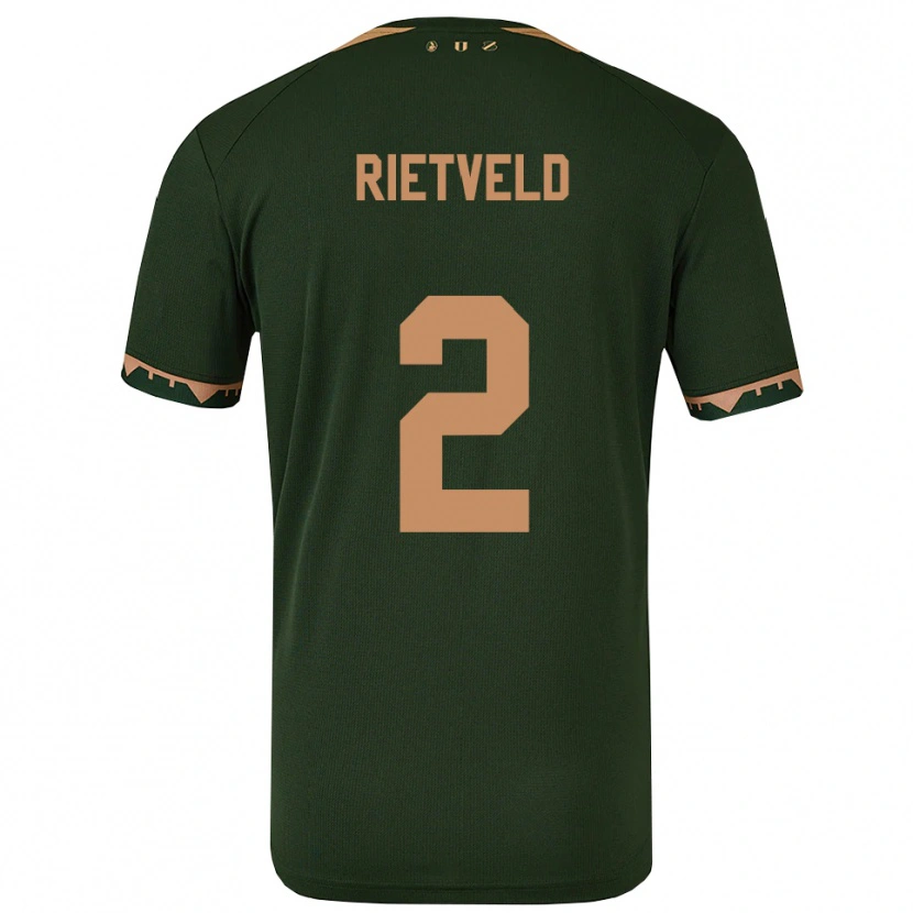 Danxen Kid Levi Rietveld #2 Green Gold Away Jersey 2025/26 T-Shirt