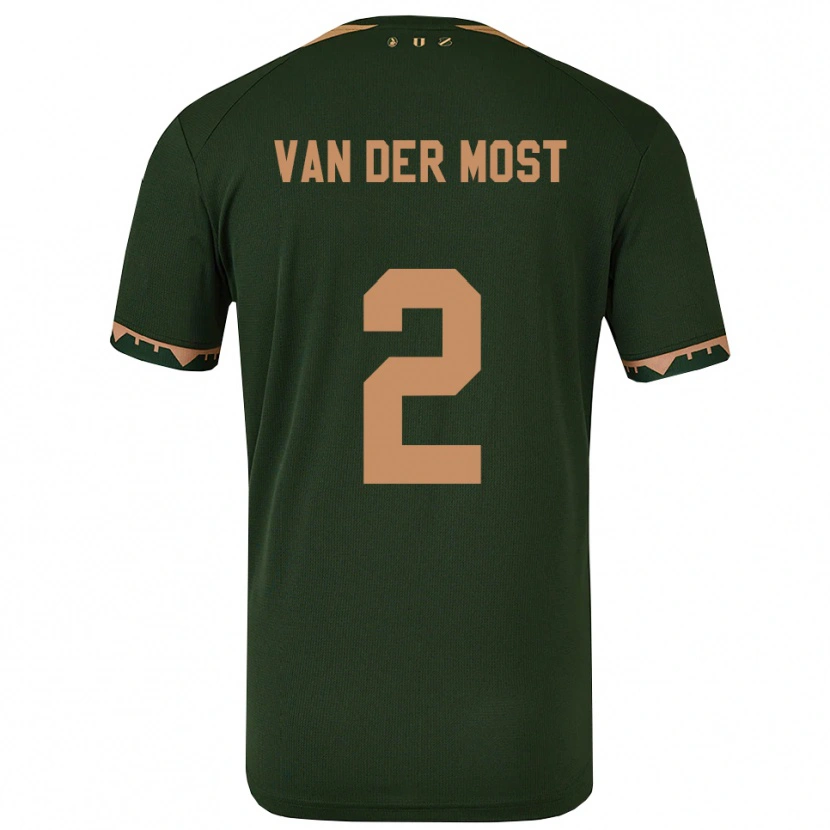 Danxen Kid Liza Van Der Most #2 Green Gold Away Jersey 2025/26 T-Shirt