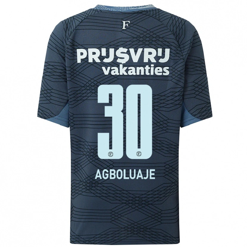 Danxen Kid Hakeem Agboluaje #30 Black Gray Away Jersey 2025/26 T-Shirt