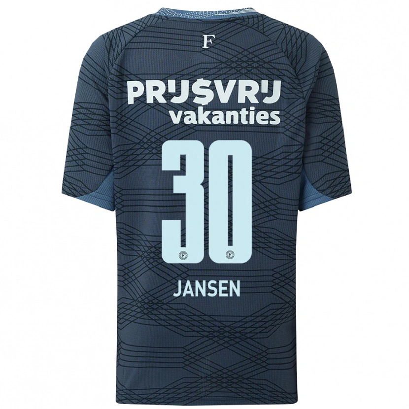 Danxen Kid Thijs Jansen #30 Black Gray Away Jersey 2025/26 T-Shirt