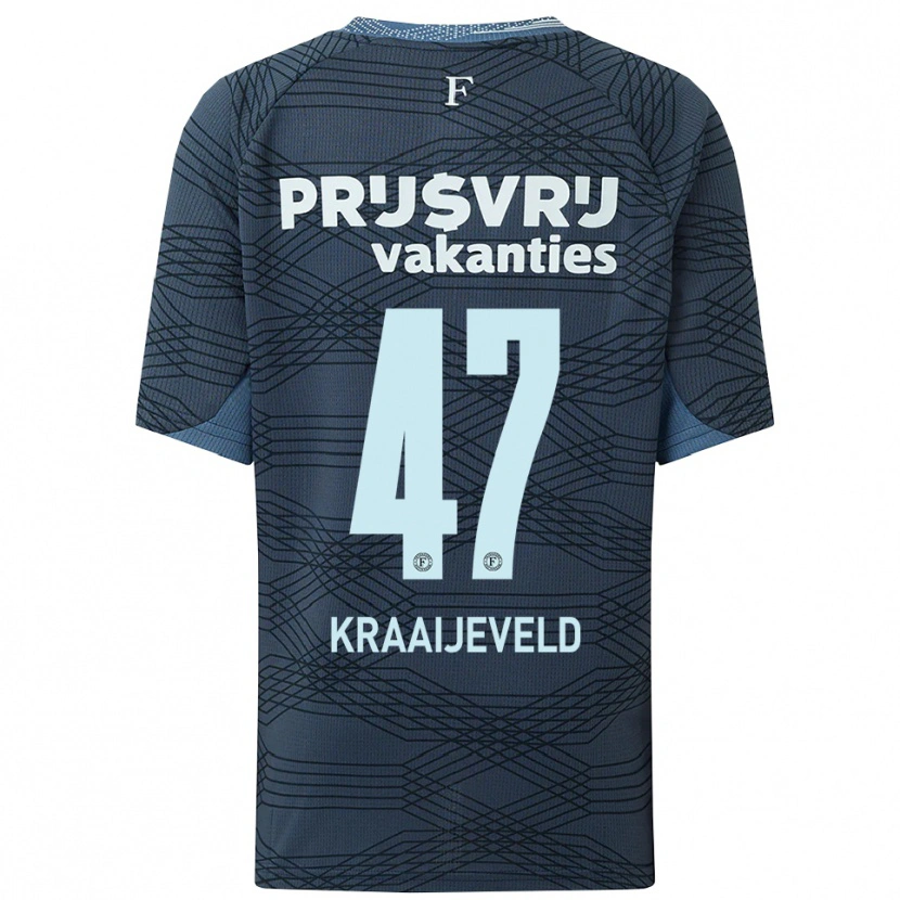 Danxen Kid Thijs Kraaijeveld #47 Black Gray Away Jersey 2025/26 T-Shirt