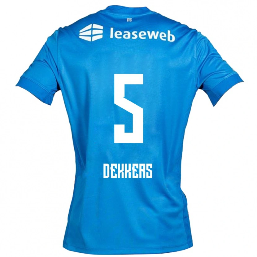 Danxen Kid Sem Dekkers #5 Blue White Away Jersey 2025/26 T-Shirt