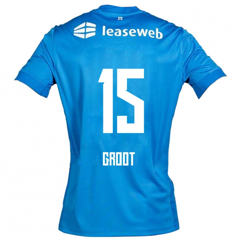 Danxen Kid Pleun Groot #15 Blue White Away Jersey 2025/26 T-Shirt