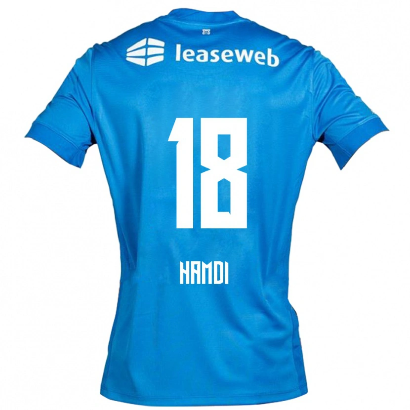 Danxen Kid Yassin Hamdi #18 Blue White Away Jersey 2025/26 T-Shirt