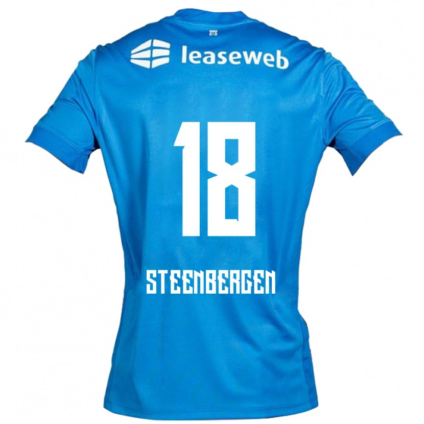 Danxen Kid Thom Steenbergen #18 Blue White Away Jersey 2025/26 T-Shirt