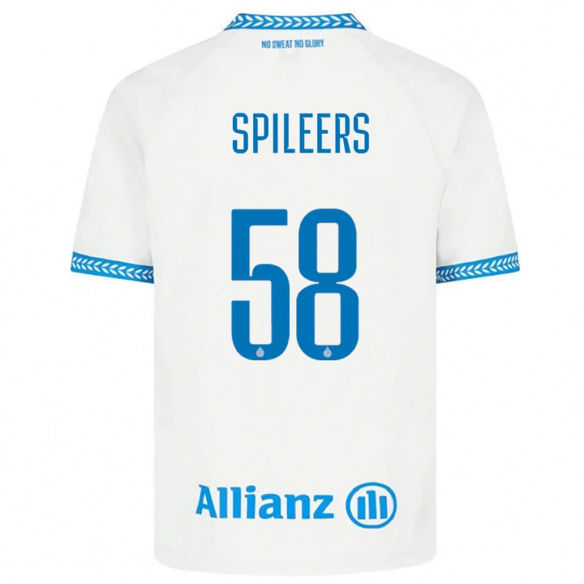 Danxen Kid Jorne Spileers #58 Blue White Away Jersey 2025/26 T-Shirt