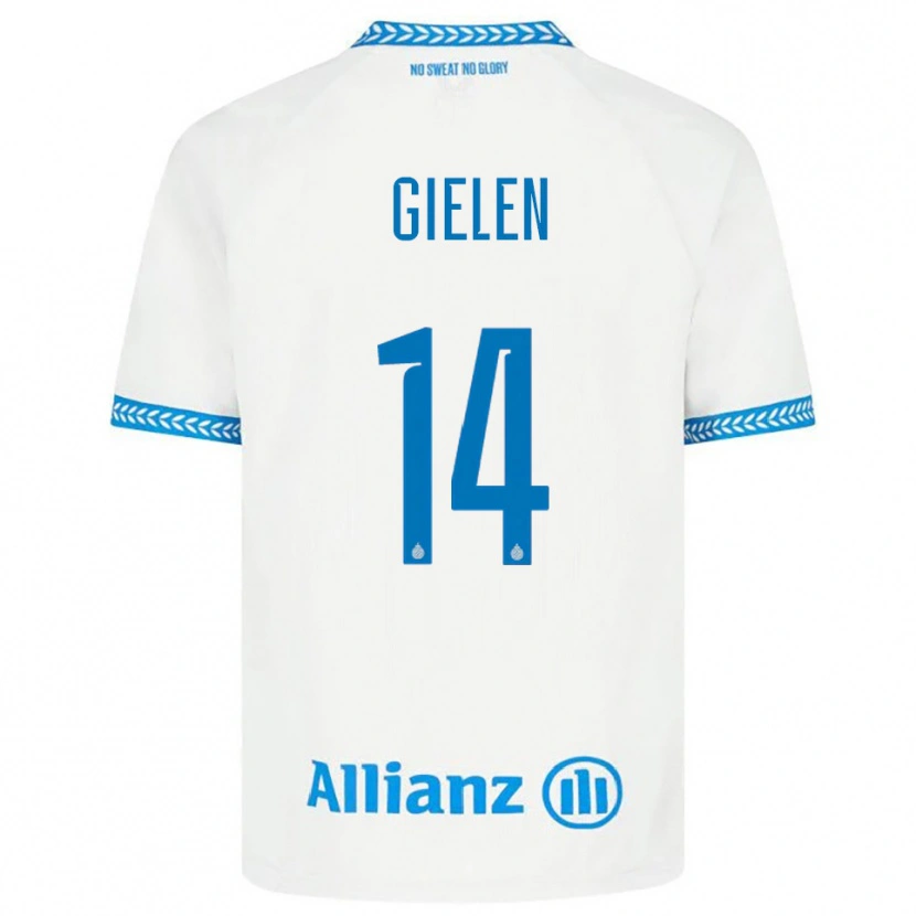 Danxen Kid Sterre Gielen #14 Blue White Away Jersey 2025/26 T-Shirt