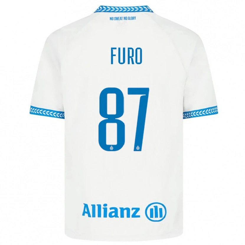 Danxen Kid Kaye Furo #87 Blue White Away Jersey 2025/26 T-Shirt