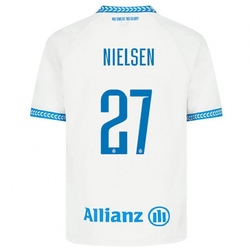 Danxen Kid Casper Nielsen #27 Blue White Away Jersey 2025/26 T-Shirt