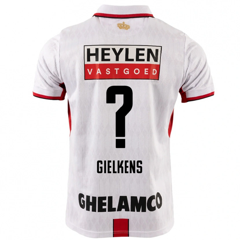 Danxen Kid Mathijs Gielkens #0 White Red Away Jersey 2025/26 T-Shirt