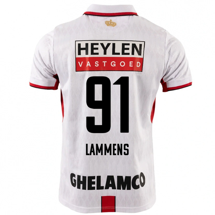 Danxen Kid Senne Lammens #91 White Red Away Jersey 2025/26 T-Shirt
