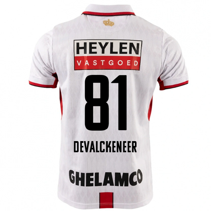 Danxen Kid Niels Devalckeneer #81 White Red Away Jersey 2025/26 T-Shirt