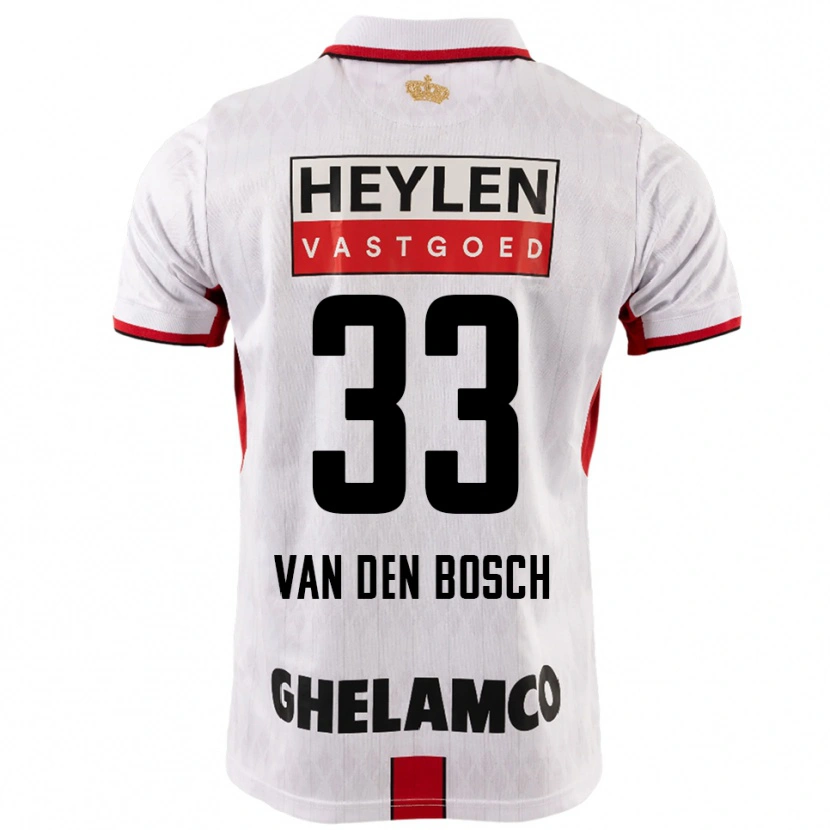 Danxen Kid Zeno Van Den Bosch #33 White Red Away Jersey 2025/26 T-Shirt