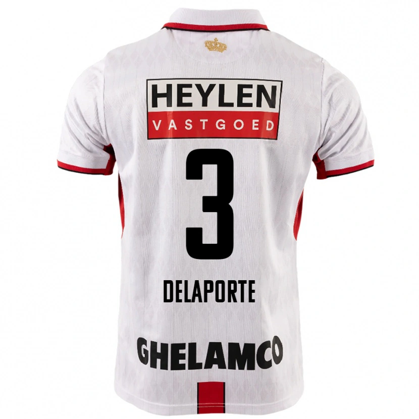 Danxen Kid Kyano Delaporte #3 White Red Away Jersey 2025/26 T-Shirt