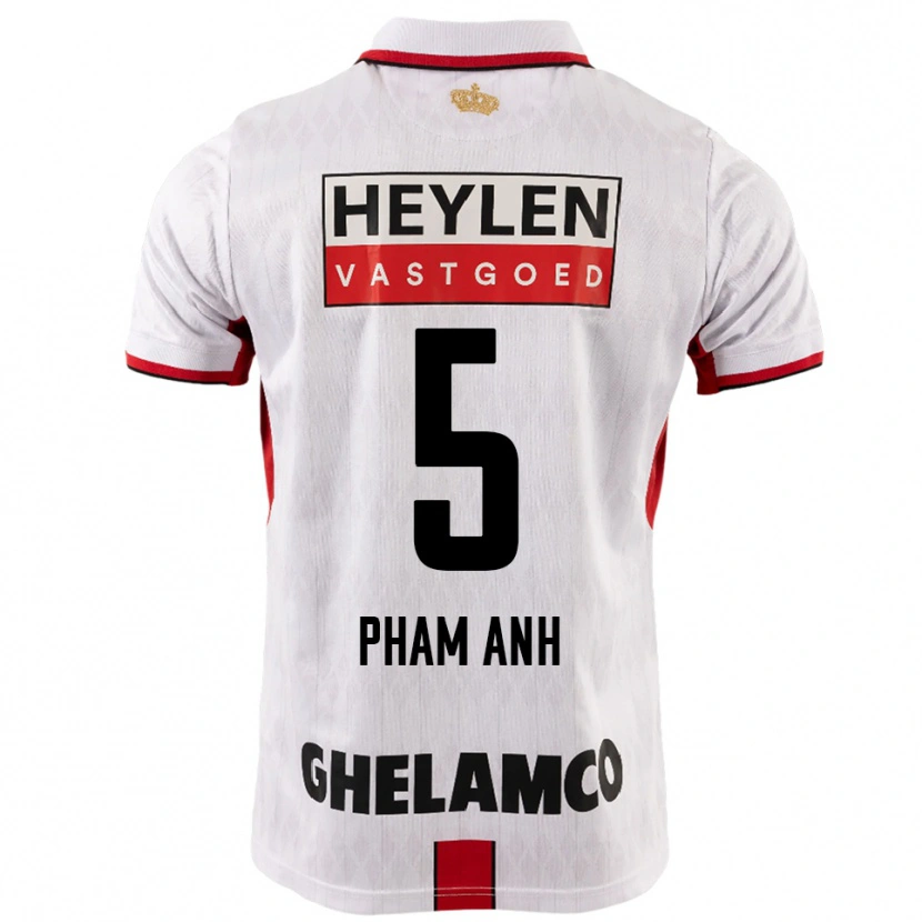 Danxen Kid Khoi Pham Anh #5 White Red Away Jersey 2025/26 T-Shirt
