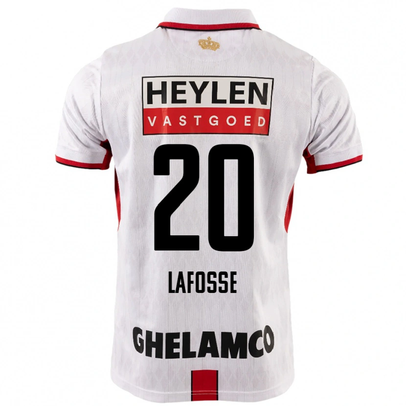 Danxen Kid Jarne Lafosse #20 White Red Away Jersey 2025/26 T-Shirt
