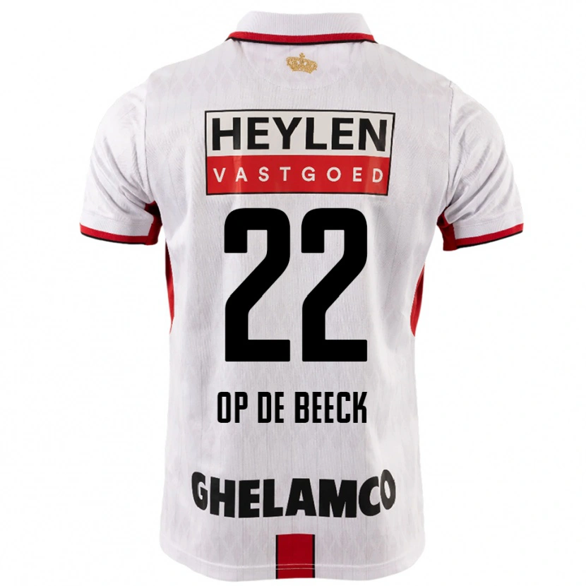 Danxen Kid Gregg Op De Beeck #22 White Red Away Jersey 2025/26 T-Shirt