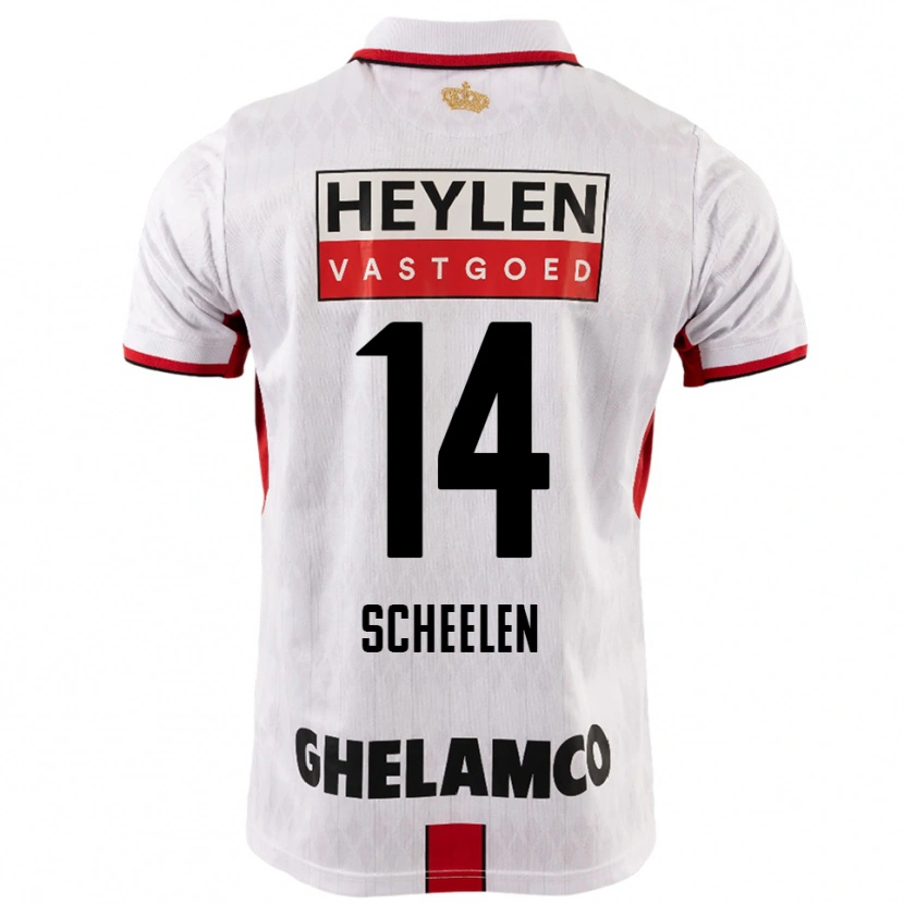 Danxen Kid Thijme Scheelen #14 White Red Away Jersey 2025/26 T-Shirt
