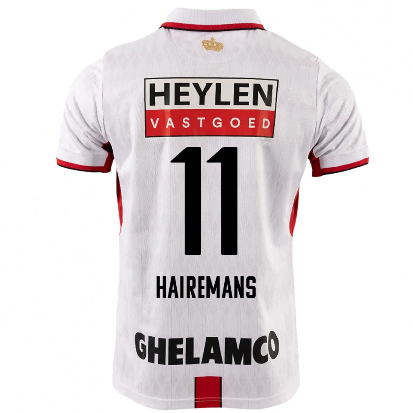 Danxen Kid Geoffry Hairemans #11 White Red Away Jersey 2025/26 T-Shirt