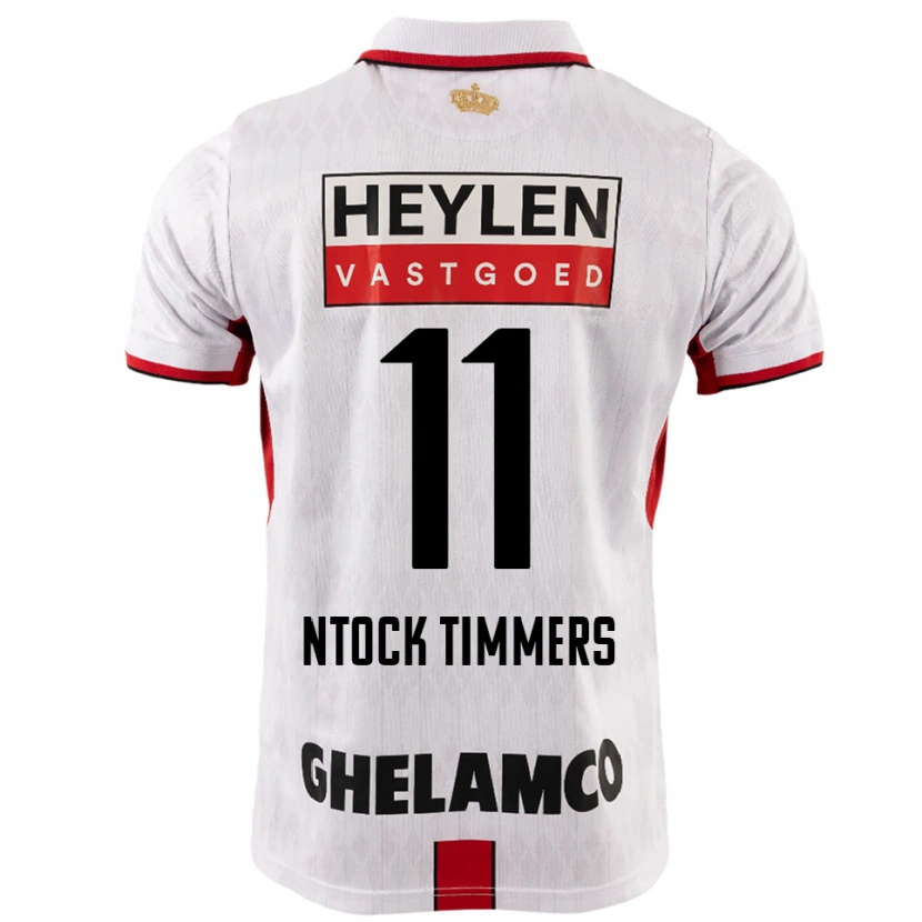 Danxen Kid Kurtis Ntock Timmers #11 White Red Away Jersey 2025/26 T-Shirt
