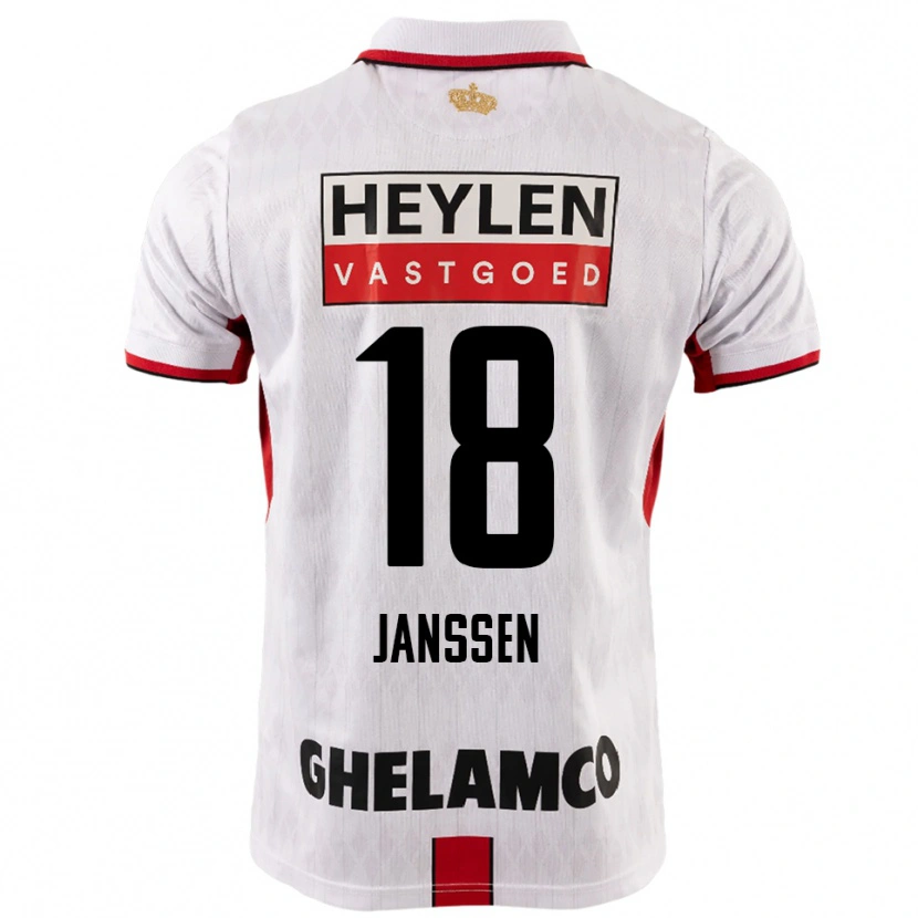 Danxen Kid Vincent Janssen #18 White Red Away Jersey 2025/26 T-Shirt