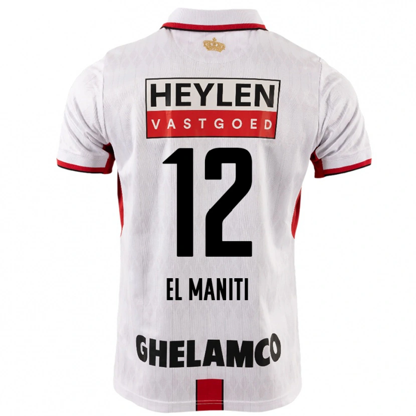 Danxen Kid Naoufal El Maniti #12 White Red Away Jersey 2025/26 T-Shirt