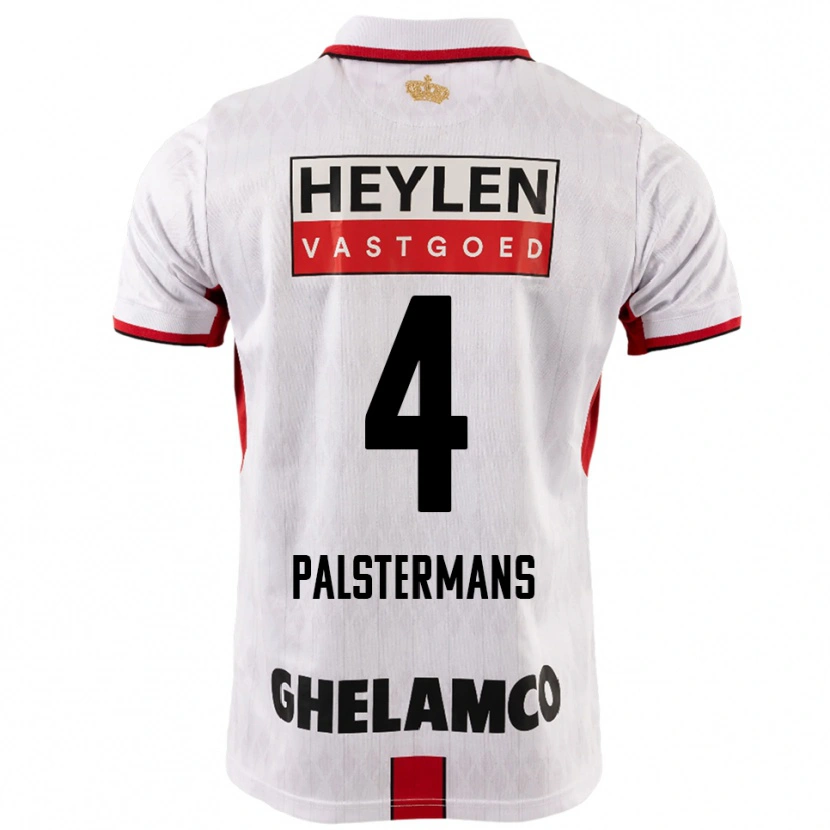 Danxen Kid Jasper Palstermans #4 White Red Away Jersey 2025/26 T-Shirt