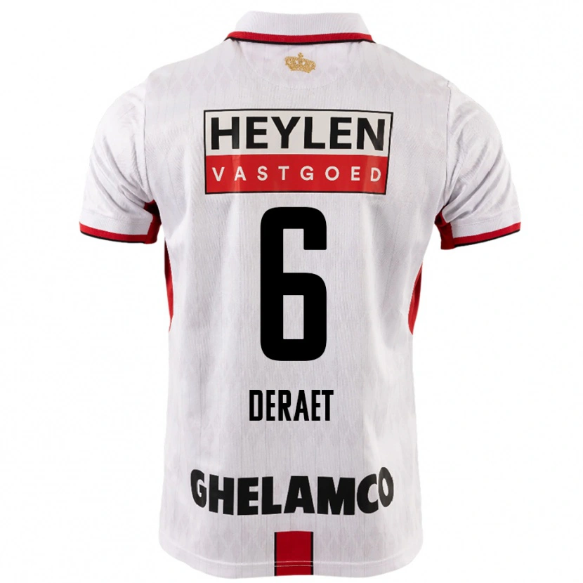 Danxen Kid Xavi Deraet #6 White Red Away Jersey 2025/26 T-Shirt