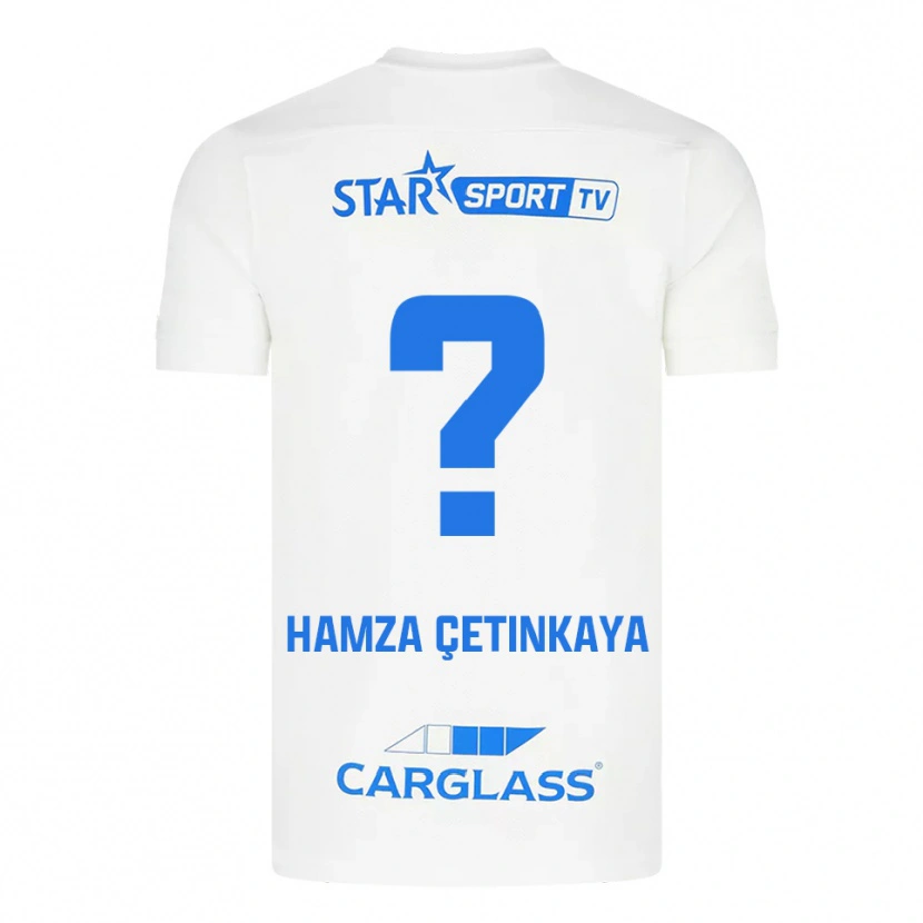 Danxen Kid Ayaz Hamza Çetinkaya #0 White Blue Away Jersey 2025/26 T-Shirt