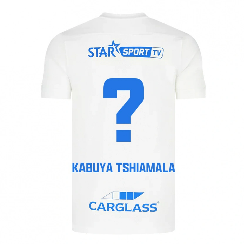 Danxen Kid Lino Kabuya Tshiamala #0 White Blue Away Jersey 2025/26 T-Shirt
