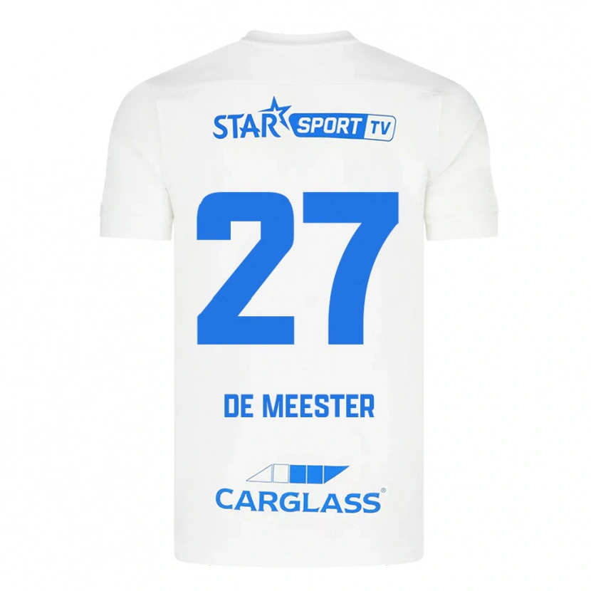Danxen Kid Joyce De Meester #27 White Blue Away Jersey 2025/26 T-Shirt