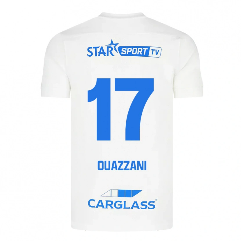 Danxen Kid Fady Ouazzani #17 White Blue Away Jersey 2025/26 T-Shirt