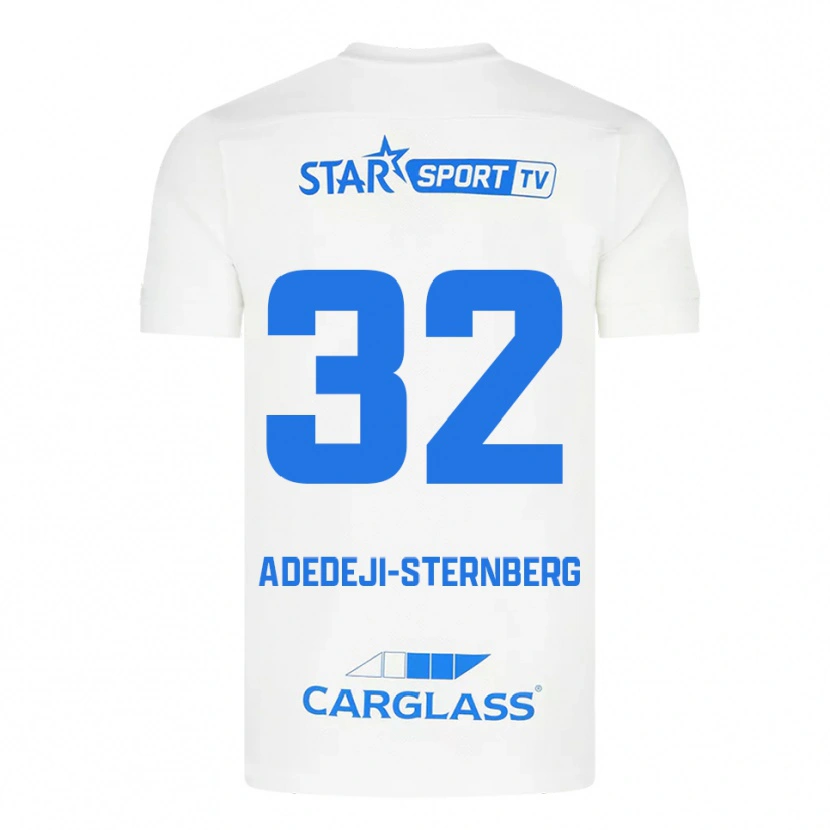 Danxen Kid Noah Adedeji-Sternberg #32 White Blue Away Jersey 2025/26 T-Shirt