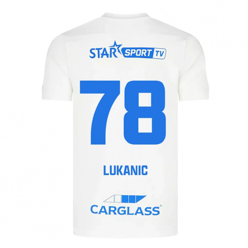 Danxen Kid Luka Lukanic #78 White Blue Away Jersey 2025/26 T-Shirt