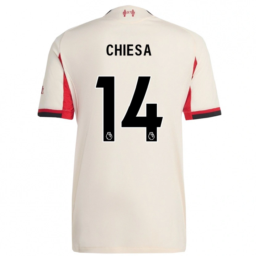 Danxen Kid Federico Chiesa #14 White Black Away Jersey 2025/26 T-Shirt