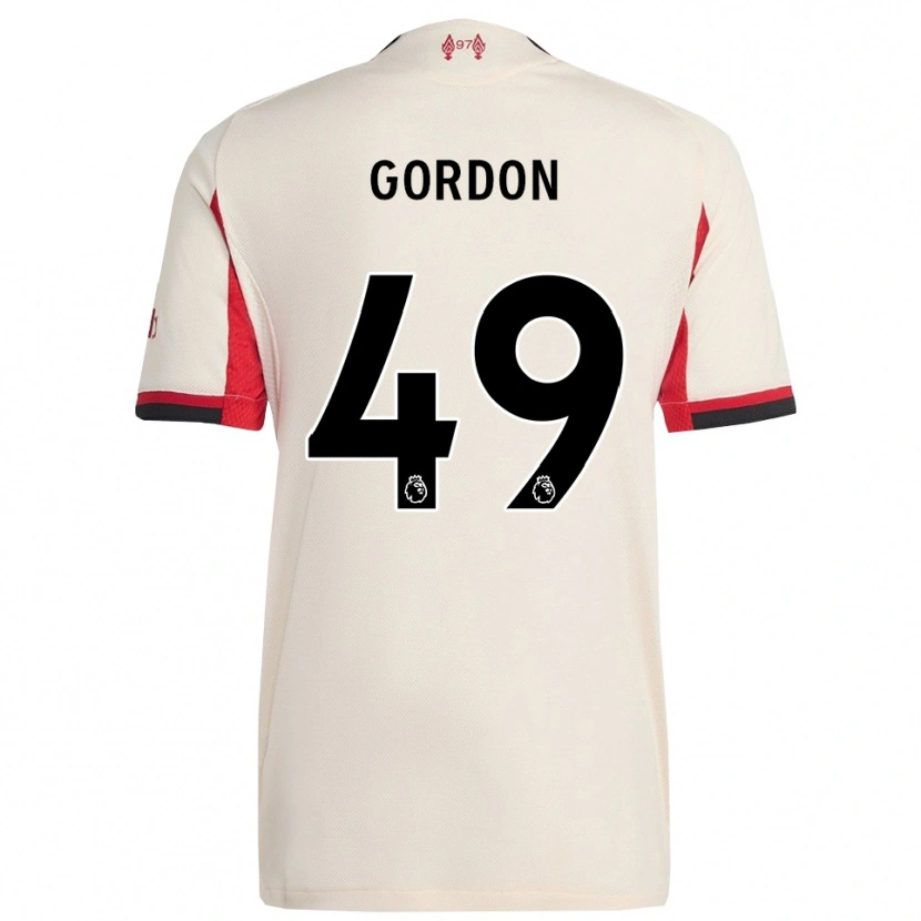 Danxen Kid Kaide Gordon #49 White Black Away Jersey 2025/26 T-Shirt