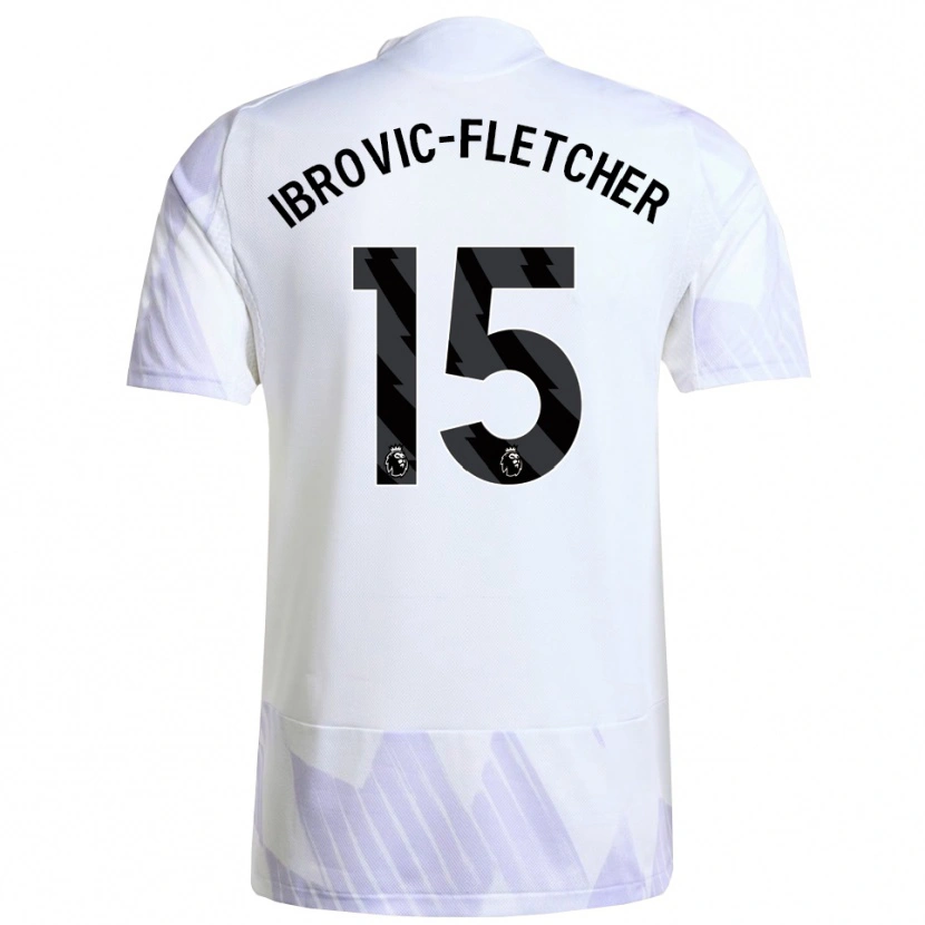 Danxen Kid Edward Ibrovic-Fletcher #15 White Purple Purple Away Jersey 2025/26 T-Shirt