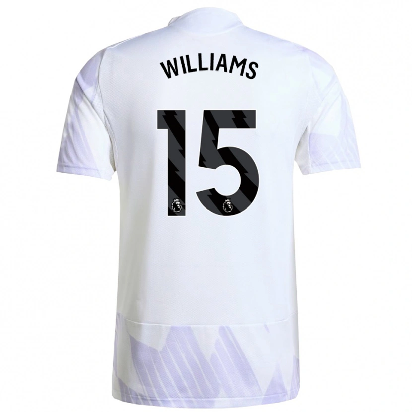 Danxen Kid Joe Williams #15 White Purple Purple Away Jersey 2025/26 T-Shirt