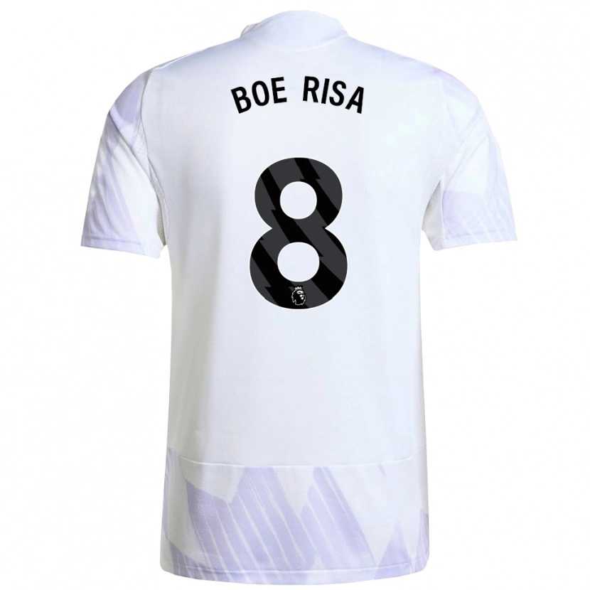 Danxen Kid Vilde Boe Risa #8 White Purple Purple Away Jersey 2025/26 T-Shirt