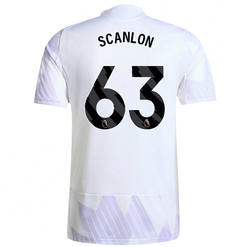 Danxen Kid James Scanlon #63 White Purple Purple Away Jersey 2025/26 T-Shirt