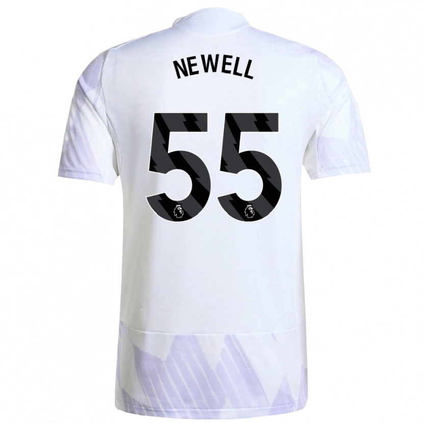 Danxen Kid Lucy Newell #55 White Purple Purple Away Jersey 2025/26 T-Shirt